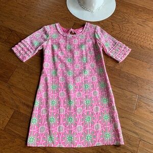 Lily Pulitzer‎ Pink Floral Print Silk Blend Mini Dress
